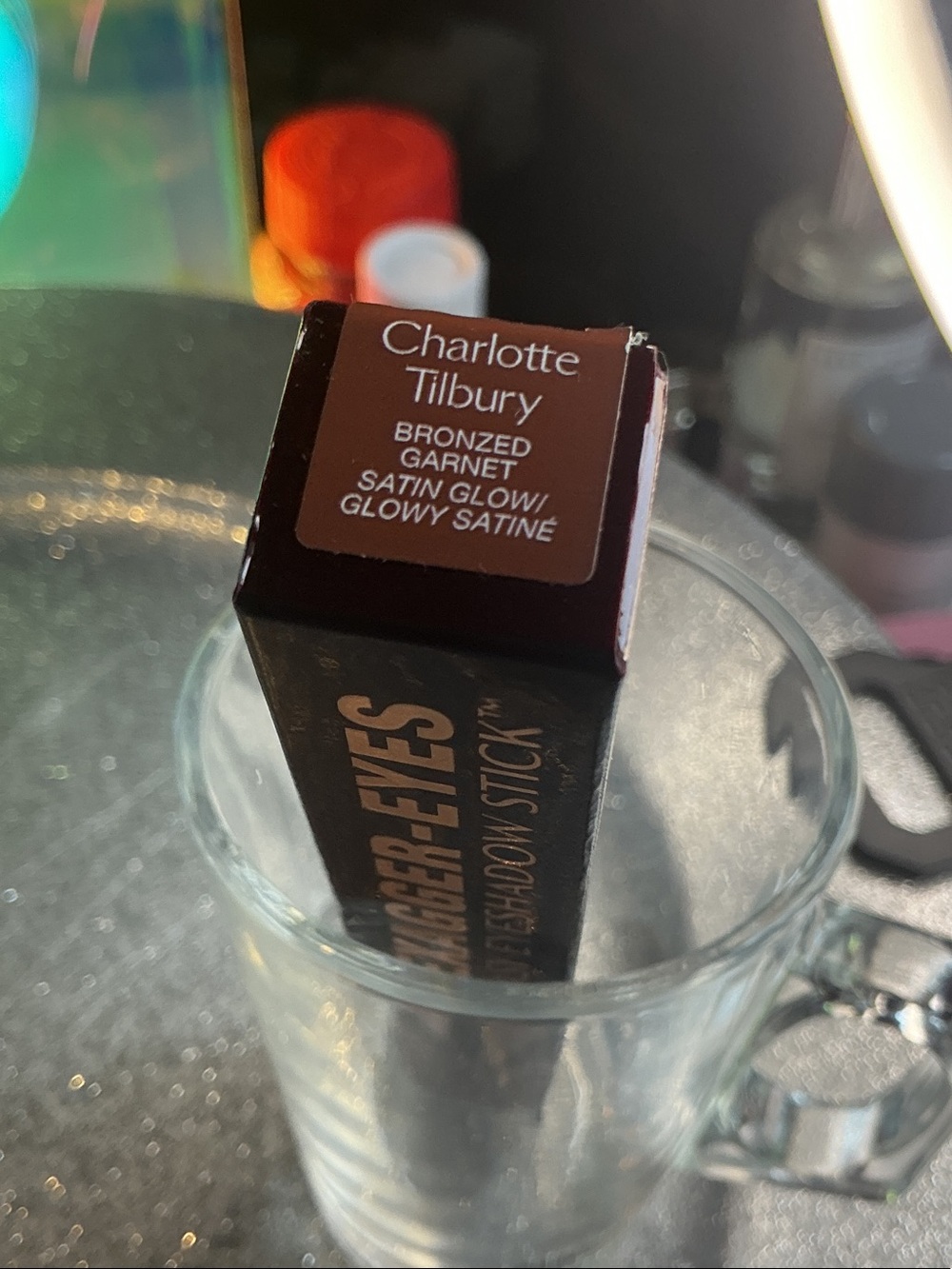 Charlotte Tilbury Bronzed Garnet Satin-Glow Eye Color Stick - Deep Brown Red